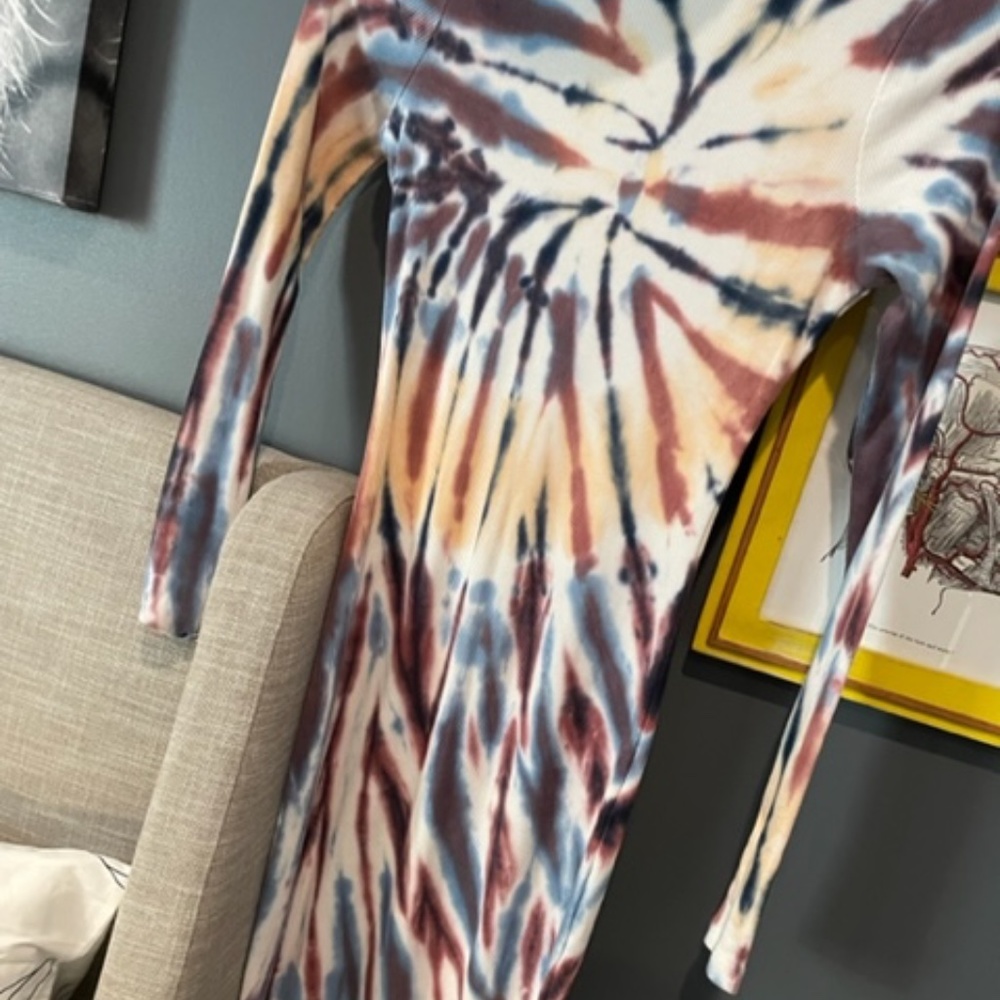 Tie Die Boho YFB Bodycon Midi Dress